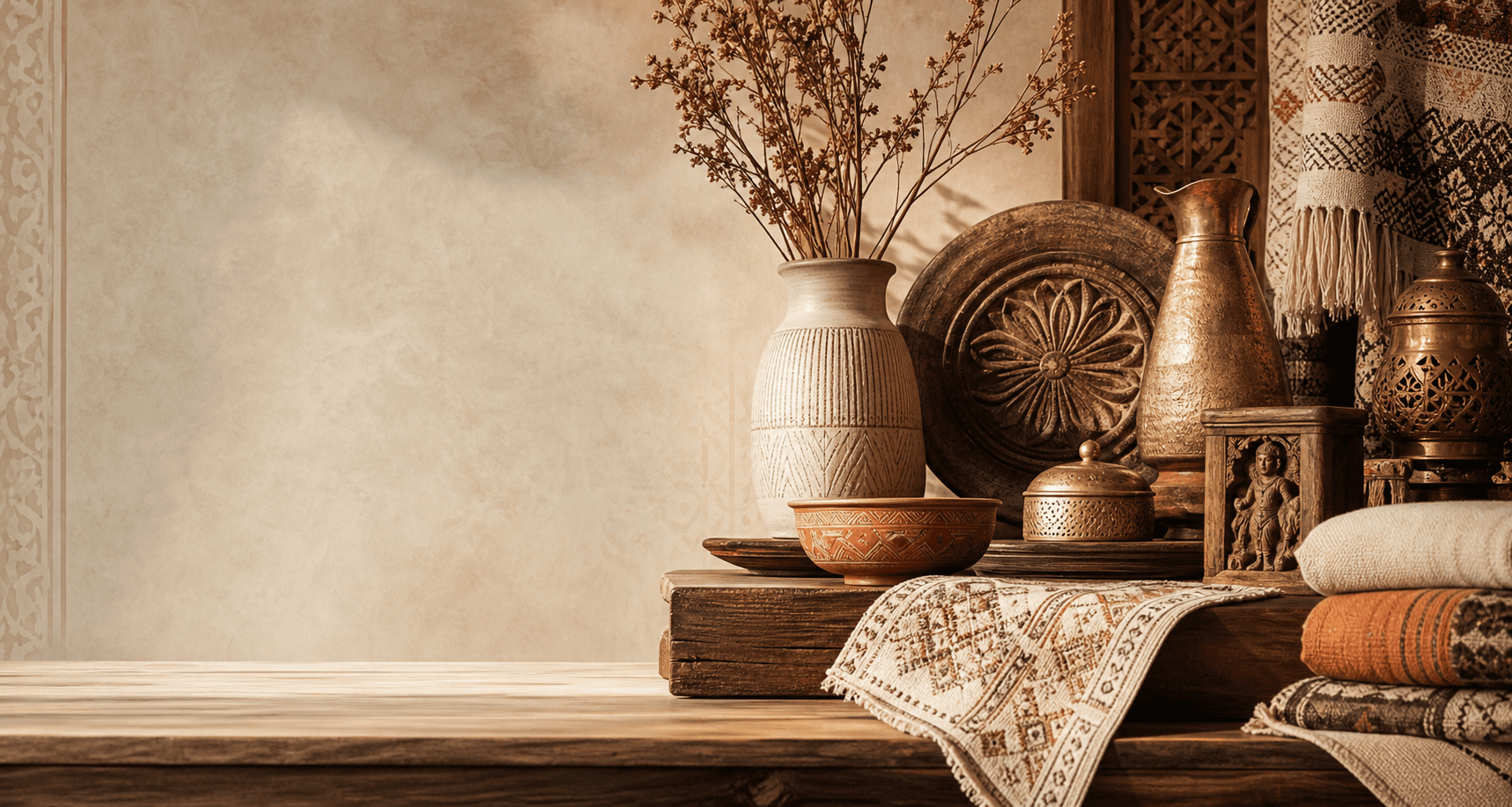 Premium handmade decor and craft marketplace display